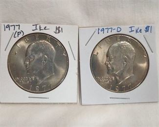 1977 "Ike" Eisenhower $1 Coins