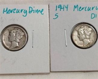 1943 and 1943 S   Mercury Dimes (SILVER)