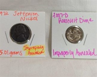Lot of Improperly Annealed Coins