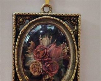 Vintage Real Dried Flower Pendant