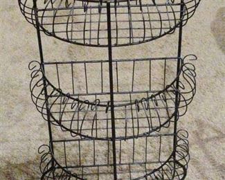 3 tier wire basket shelving