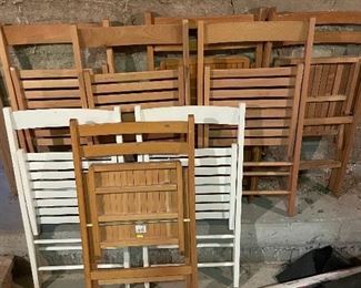 Wood folding chairs 