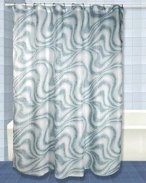 Tidal Fabric Shower Curtain 540x