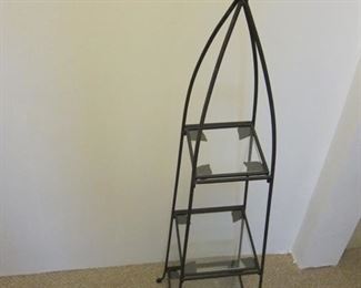 Tiered Iron & Glass Stand
