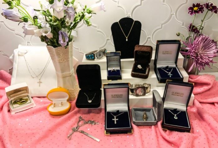 JEWELRY* Summertime shimmer is here...casual Sterling, airy openwork gold...and NL has a beach full of Mid-Century jewelry that is so HOT!!!