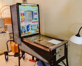 MAN CAVE: Billiard Table & Accessories; Pinball Machine; Slot Machine; Playboys Exclusive Issues; Comics Exclusive Issues; Fishing Equipment to include vintage & hand tied fly lures, Great speakers.