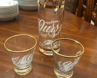 nice martini set, which I could have used several martinis after each night of last month's warehouse sale, but I was too exhausted to drink each night, which is saying A LOT