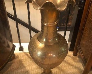 curious sea-urchin top copper vase 