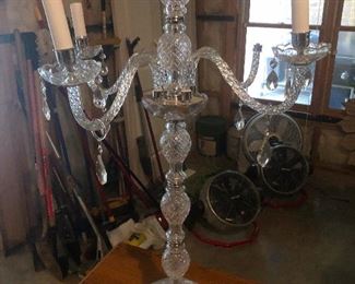 Oooh, pretty crystal candelabra lamp