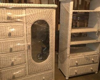 WOW! Really? Vintage white wicker furniture