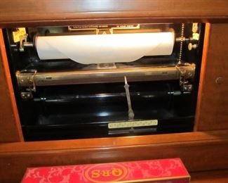 Weber player piano - comes with a collection of music rolls!