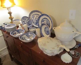 Blue Willow fine china from Japan & Elegant soup tureens. 