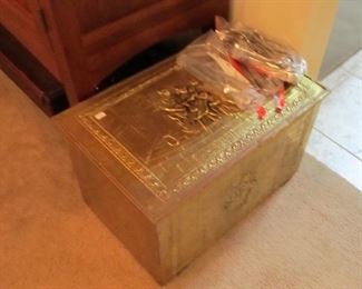 Vintage embossed brass trunk - we have several pieces.