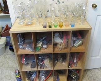 Hand-built organizer full of kitchen goodies