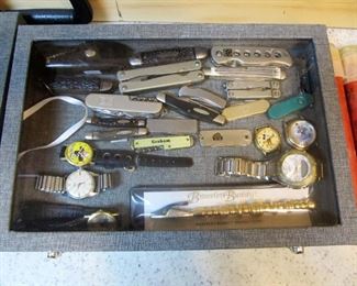 Beautiful costume jewelry - necklaces, rings, bracelets, pins, earrings, watches, knives, WW2 memorabilia & more.