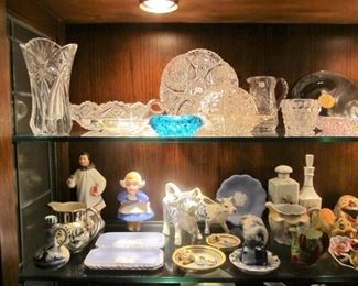 Lots of beautiful collectibles! Crystal, Delft Porcelain, Bone China, Psycho Ceramics, Pfaltzgraff & more!