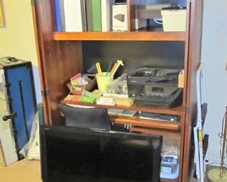 Nice Armoire with a desk inside - nice!  And a Sony TV