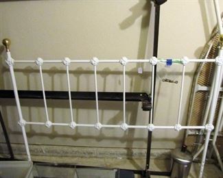 Queen metal bed headboard & frame