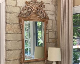 Lot#61 Was $475.00 Now $357.00 Italian carved pine mirror 57"h x 33"w