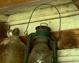 Large selection of vintage lanterns, hiway lantern, railroad lantern, carriage lantern, metal lantern