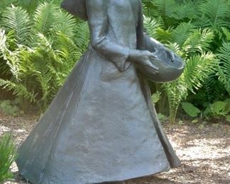 FABULOUS SCULPTURE OF SAINT FRANCIS BY NANCY LEISEROWITZ--MANY OF HER SCULPTURES ARE SEEN AROUND LANSING    $3000.