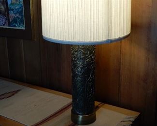 WONDERFUL  MID CENTURY BRONZE LAMP $195