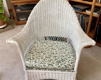 Painted Antique Wicker Chair