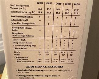 GE Freezer
28 in wide, 28.5 deep, and 61.5 tall
