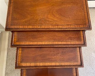 Antique Mahogany Nesting Tables - Set of 4 (Max 18.5W x 12"L x 26"H)
