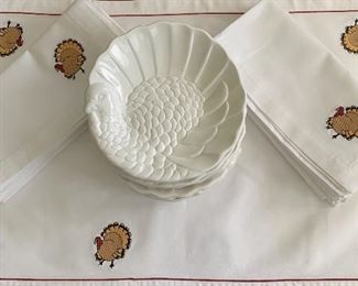 Pottery Barn Thanksgiving Linens and Plates 