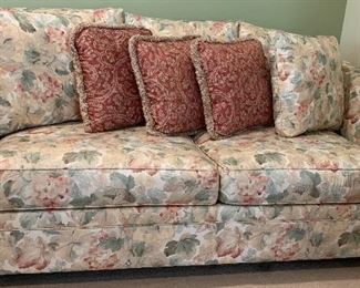 Ethan Allen Floral Sofa 