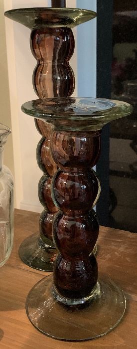 Glass Candle Holders
