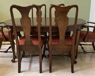 Ethan Allen Dining Room 4 Side Chairs + 2 Arm Chairs