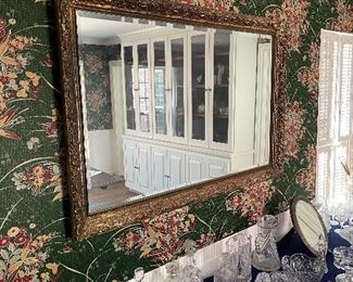 Fine heavy beveled glass mirror 