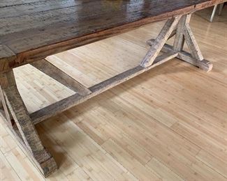 Trestle Dining Table 94" L x 39 1/2" W (needs some love)