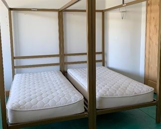 Twin Bed Frames (3 each) , Twin Mattresses Naturepedic Organic Cotton (2 each)