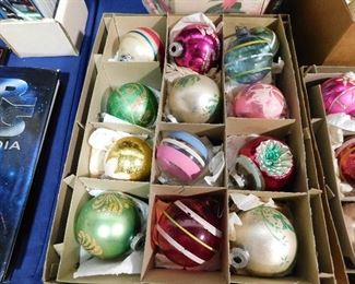 Vintage glass Christmas Ornaments