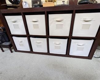 NEWER STORAGE TABLE WITH 8 PULLOUT CANVAS DRAWERS