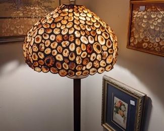 Real Seashell Floor Lamp with Metal Base