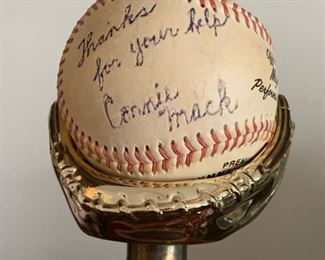 Baseball signed Connie Mack