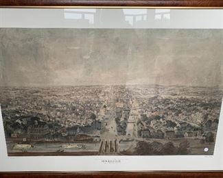 Engraved litho of Rochester, NY    34" x 50"