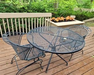 $100.00, Woodard table and two chairs VG condition