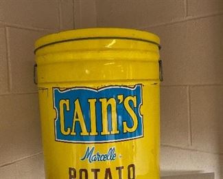 Vintage Cain's Potato Chip Can