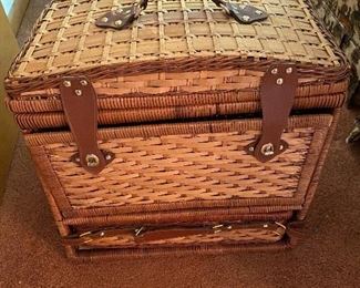 Vintage picnic basket