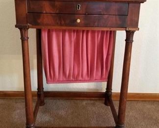 Antique Sewing Box Table
