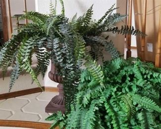 Artificial Ferns and Urn Planter
