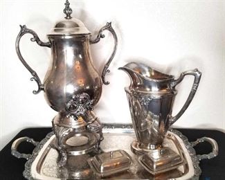 Silver Coffee Urn and Water Pitcher
