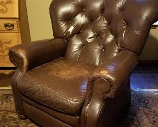 Brown Leather Recliner
