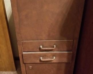 Vintage Metal Filing Cabinet

