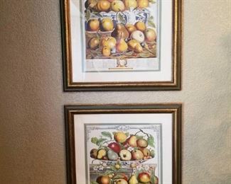 Framed Fruit Prints
